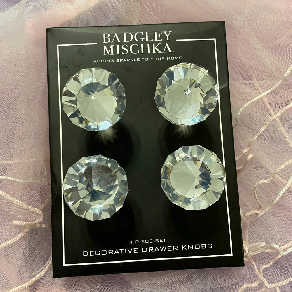 Decorative Diamond Cut crystal drawer pull knobs